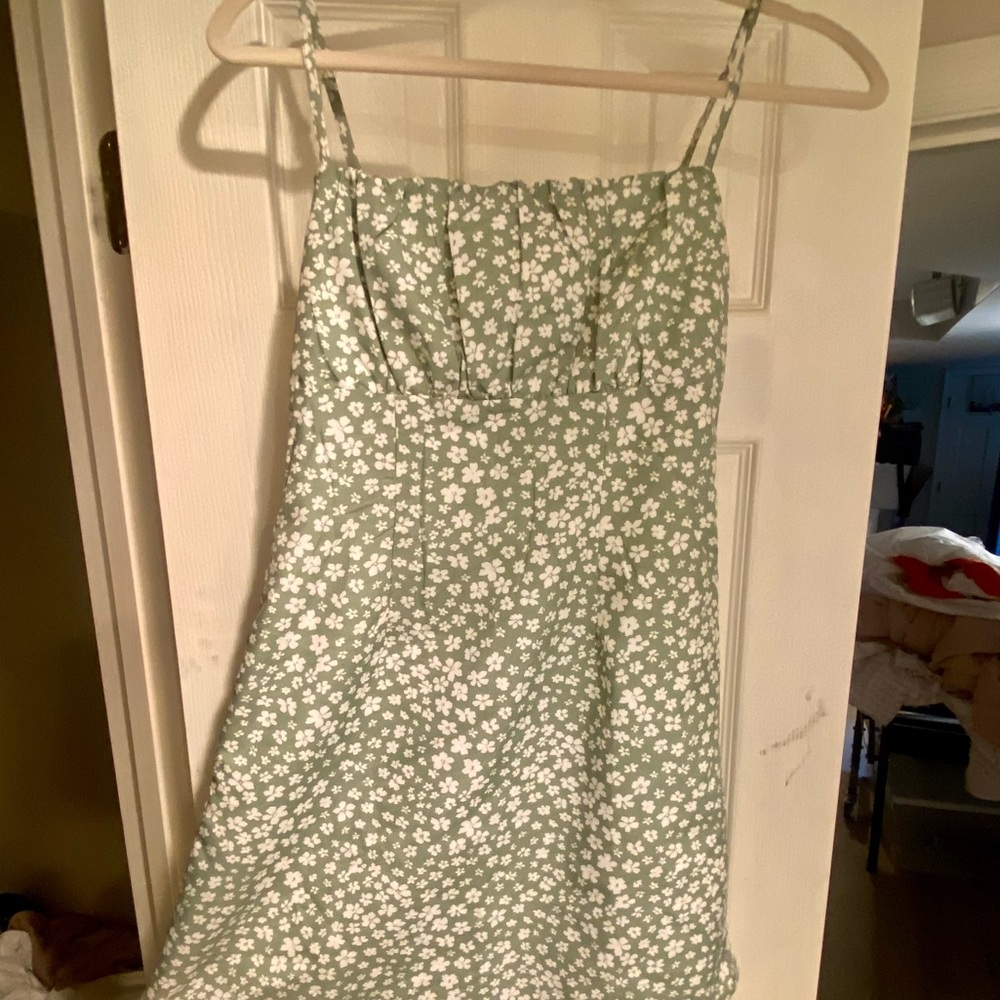 Tallie Green Floral Mini Dress